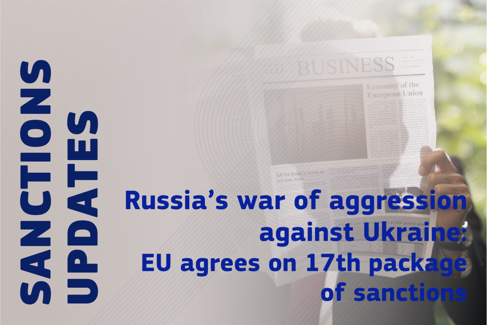Russia’s war of aggression against Ukraine: EU agrees on 17th package of sanctions