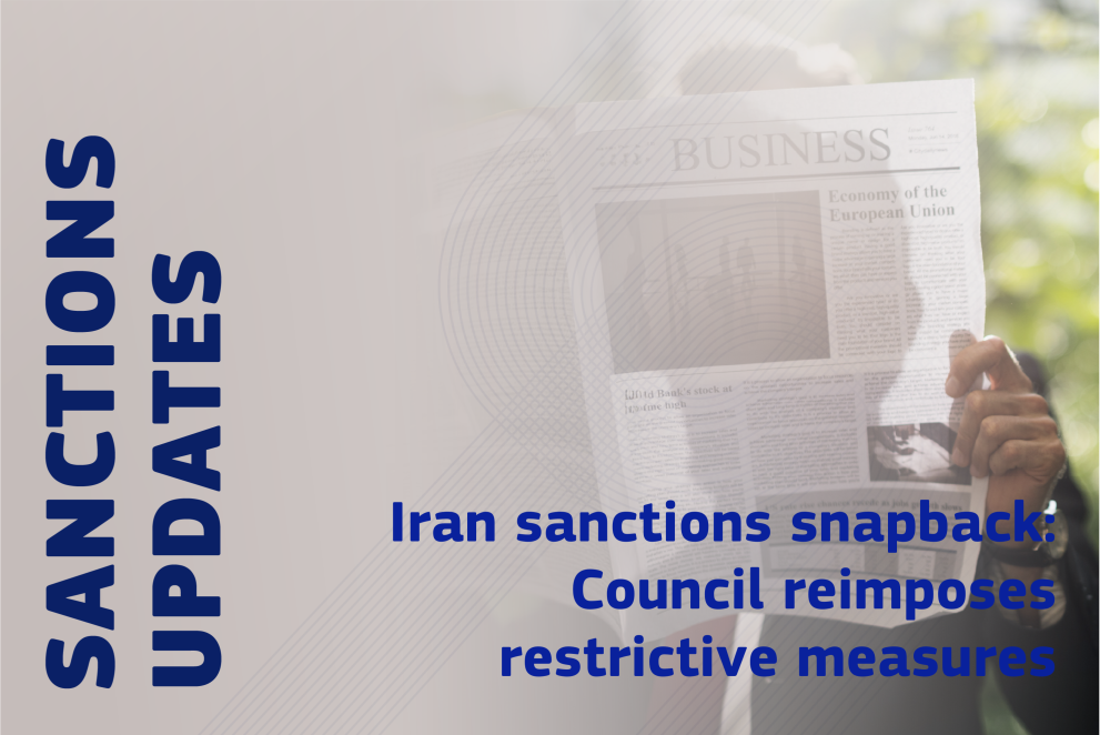 Iran sanctions snapback: Council reimposes restrictive measures