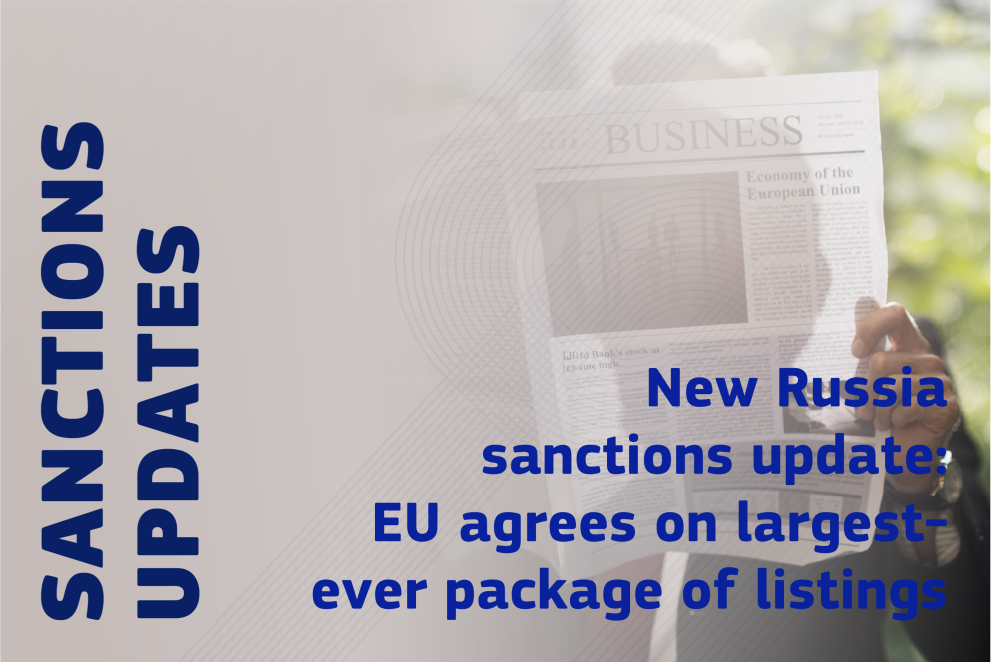 New Russia sanctions update: EU agrees on largest-ever package of listings