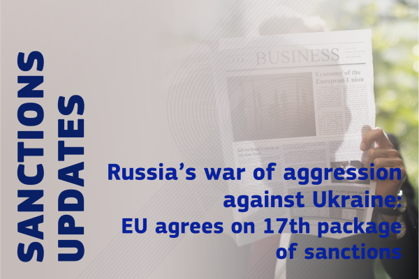 Russia’s war of aggression against Ukraine: EU agrees on 17th package of sanctions