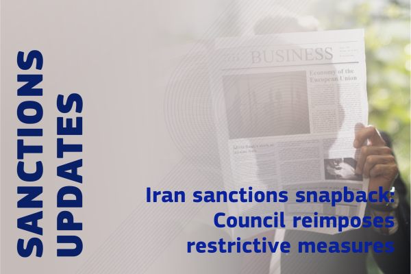 Iran sanctions snapback: Council reimposes restrictive measures