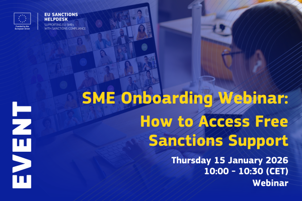 SME Onboarding Webinar: How to Access Free Sanctions Support
